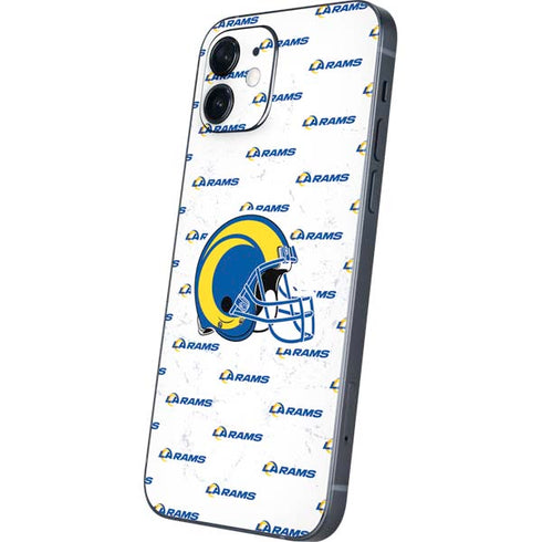 NFL Los Angeles Rams White Logo Blast iPhone 12 Skin