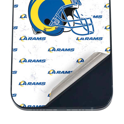 NFL Los Angeles Rams White Logo Blast iPhone 12 Skin