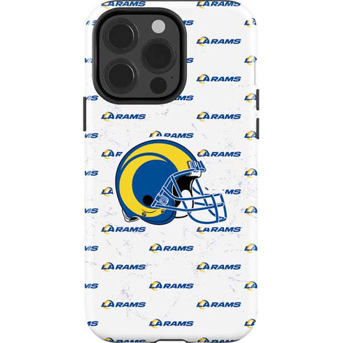 NFL Los Angeles Rams White Logo Blast iPhone 13 Pro Impact Case