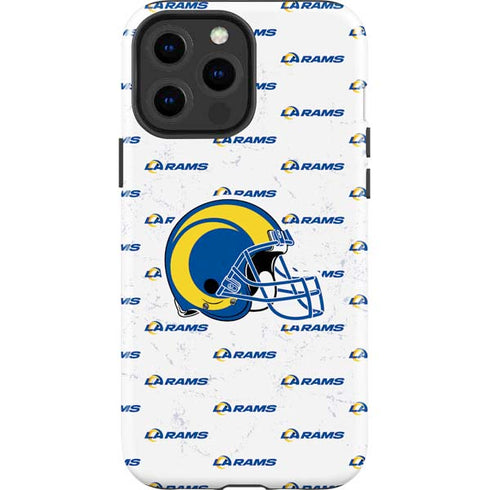 NFL Los Angeles Rams White Logo Blast iPhone 13 Pro Max Impact Case
