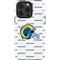 NFL Los Angeles Rams White Logo Blast iPhone 14 Pro Impact Case