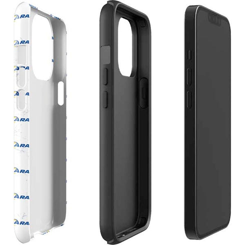 NFL Los Angeles Rams White Logo Blast iPhone 14 Pro Impact Case