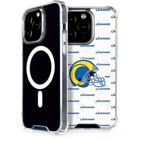 NFL Los Angeles Rams White Logo Blast iPhone 15 Pro MagSafe Case
