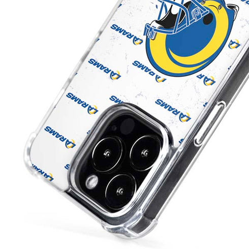 NFL Los Angeles Rams White Logo Blast iPhone 14 Pro MagSafe Case