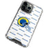 NFL Los Angeles Rams White Logo Blast iPhone 14 Pro Max Clear Case