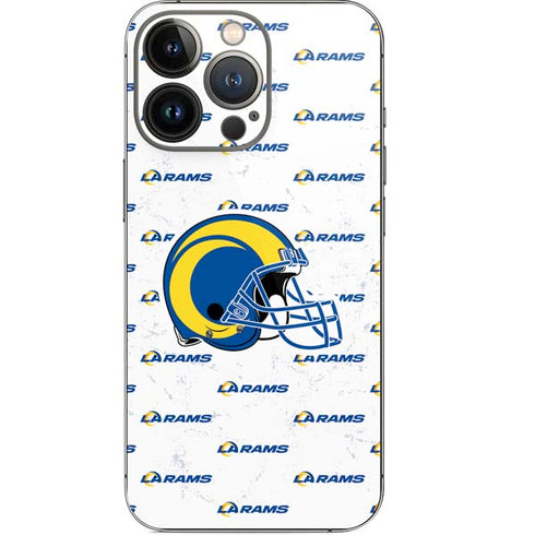 NFL Los Angeles Rams White Logo Blast iPhone 14 Pro Skin