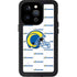 NFL Los Angeles Rams White Logo Blast iPhone 14 Pro Waterproof Case