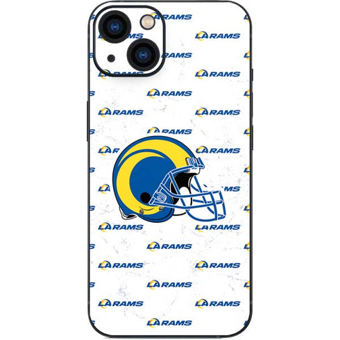 NFL Los Angeles Rams White Logo Blast iPhone 14 Skin