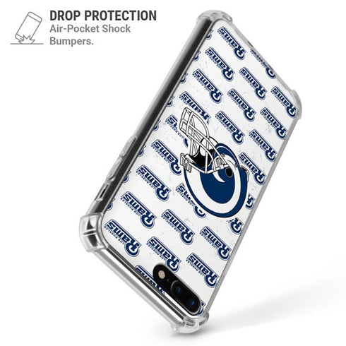 NFL Los Angeles Rams White Logo Blast iPhone 7/8 Plus Clear Case
