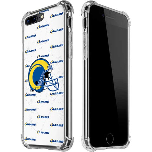 NFL Los Angeles Rams White Logo Blast iPhone 7/8 Plus Clear Case