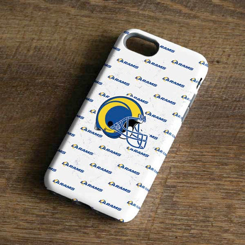 NFL Los Angeles Rams White Logo Blast iPhone 7 Pro Case