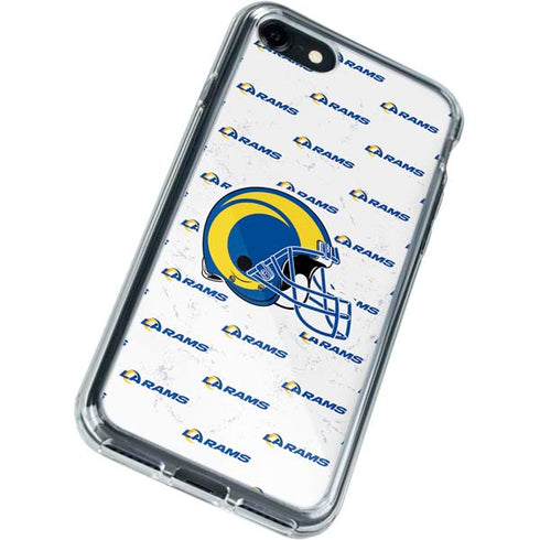 NFL Los Angeles Rams White Logo Blast iPhone SE (2nd & 3rd Gen) Clear Case