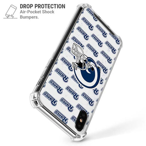 NFL Los Angeles Rams White Logo Blast iPhone X/XS Clear Case