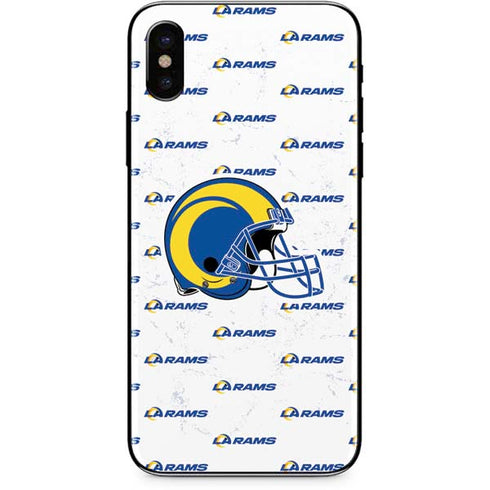 NFL Los Angeles Rams White Logo Blast iPhone XS Skin