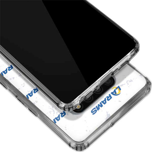 NFL Los Angeles Rams White Logo Blast LG Stylo 6 Clear Case