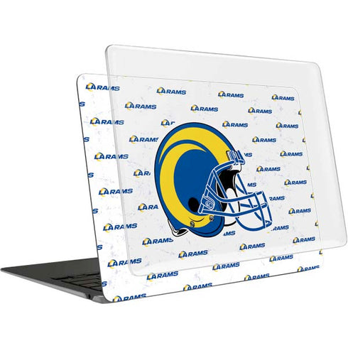 NFL Los Angeles Rams White Logo Blast MacBook Air 15in (2023-2025) Case plus Skin