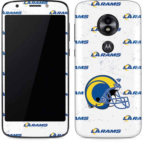 NFL Los Angeles Rams White Logo Blast Moto E5 Play Skin
