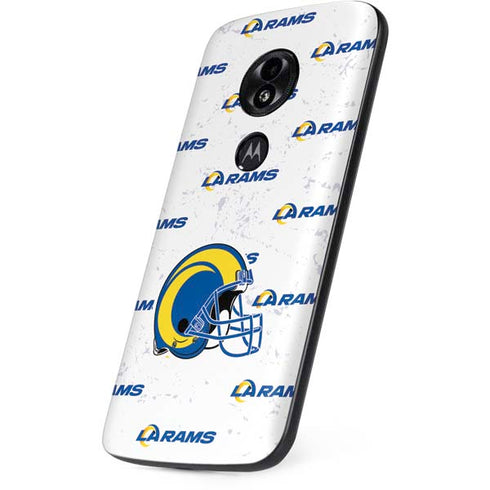 NFL Los Angeles Rams White Logo Blast Moto E5 Play Skin
