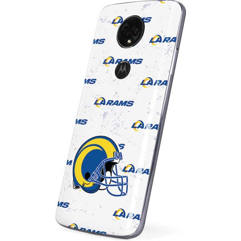 NFL Los Angeles Rams White Logo Blast Moto E5 Plus Skin