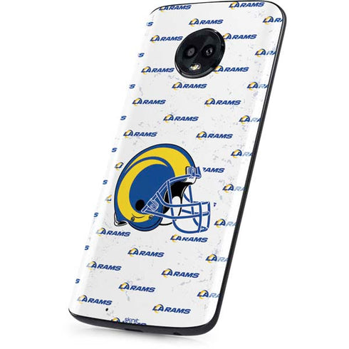NFL Los Angeles Rams White Logo Blast Moto G6 Skin