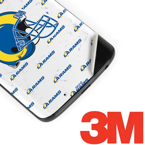 NFL Los Angeles Rams White Logo Blast Moto G6 Skin