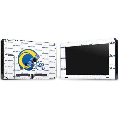 NFL Los Angeles Rams White Logo Blast Nintendo Switch Bundle Skin