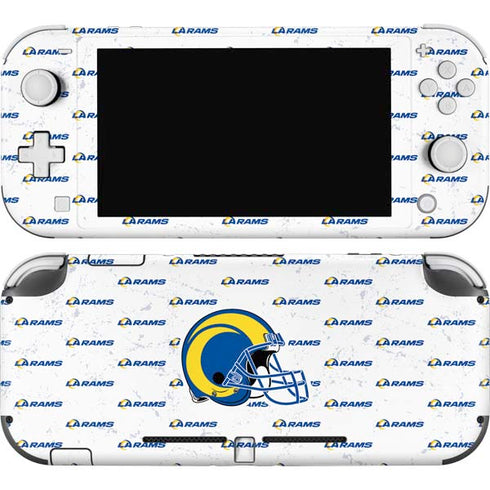 NFL Los Angeles Rams White Logo Blast Nintendo Switch Lite Skin