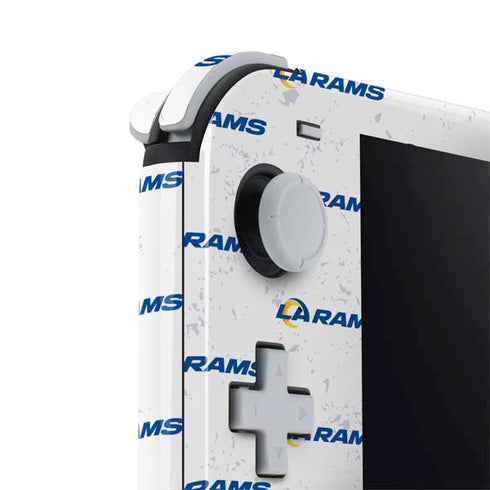 NFL Los Angeles Rams White Logo Blast Nintendo Switch Lite Skin