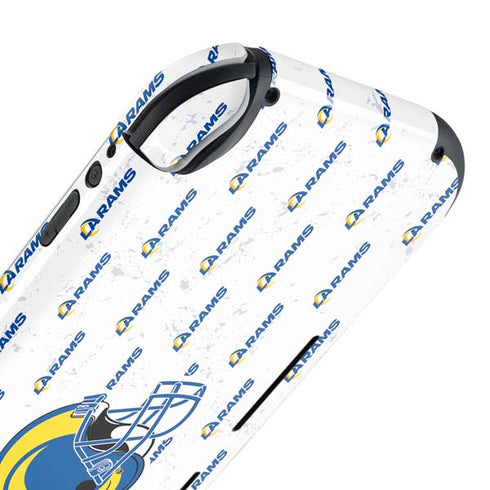 NFL Los Angeles Rams White Logo Blast Nintendo Switch Lite Skin