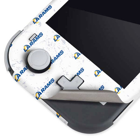 NFL Los Angeles Rams White Logo Blast Nintendo Switch Lite Skin