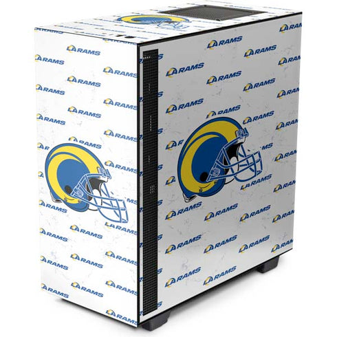 NFL Los Angeles Rams White Logo Blast NZXT H510 Compact ATX Mid-Tower Case Skin