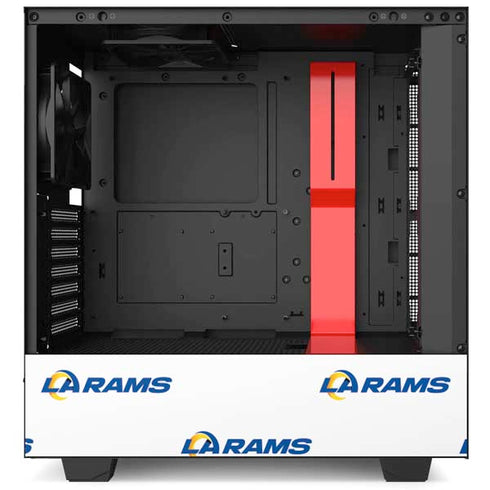 NFL Los Angeles Rams White Logo Blast NZXT H510 Compact ATX Mid-Tower Case Skin
