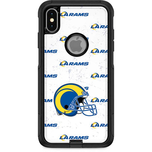 NFL Los Angeles Rams White Logo Blast Otterbox Commuter iPhone Skin