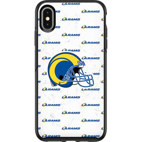 NFL Los Angeles Rams White Logo Blast Otterbox Symmetry iPhone Skin