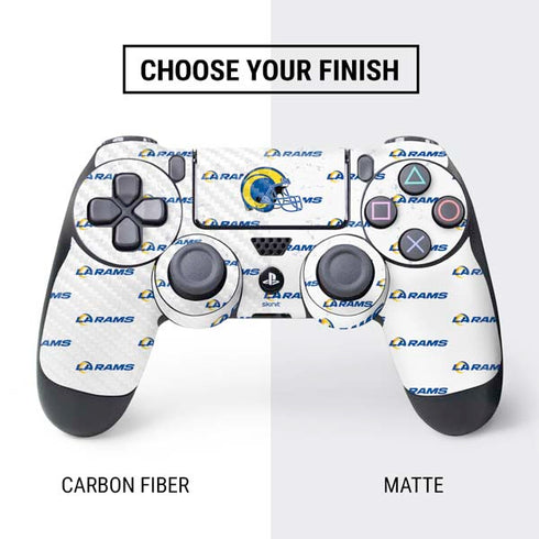 NFL Los Angeles Rams White Logo Blast PS4 Controller Skin