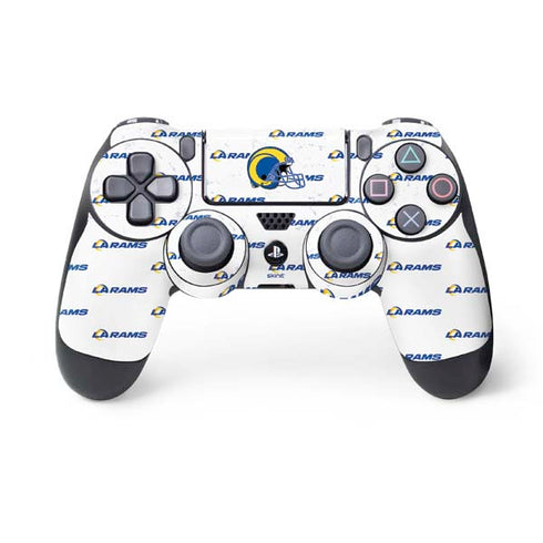 NFL Los Angeles Rams White Logo Blast PS4 Controller Skin
