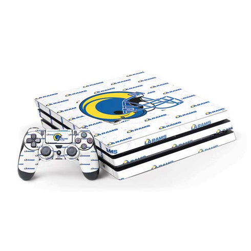 NFL Los Angeles Rams White Logo Blast PS4 Pro Bundle Skin