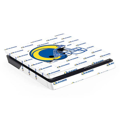 NFL Los Angeles Rams White Logo Blast PS4 Slim Skin