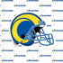 NFL Los Angeles Rams White Logo Blast PS4 Slim Skin