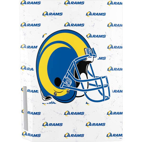 NFL Los Angeles Rams White Logo Blast PS5 Console Skin