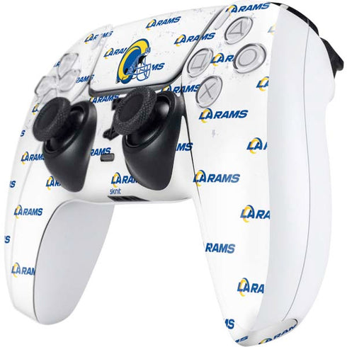 NFL Los Angeles Rams White Logo Blast PS5 Controller Skin