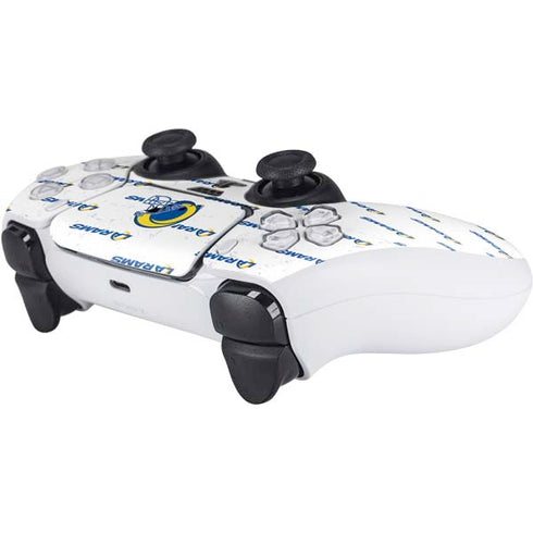 NFL Los Angeles Rams White Logo Blast PS5 Controller Skin
