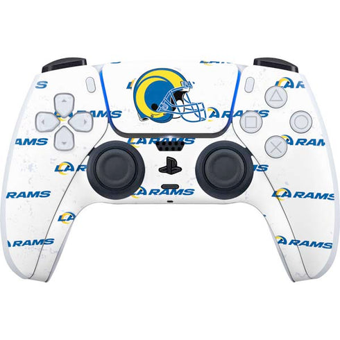 NFL Los Angeles Rams White Logo Blast PS5 Controller Skin