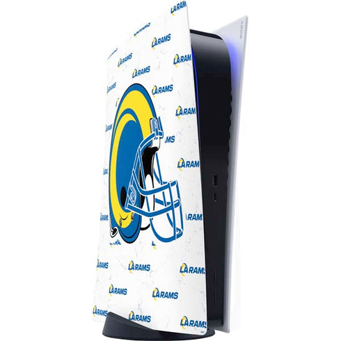 NFL Los Angeles Rams White Logo Blast PS5 Digital Edition Console Skin