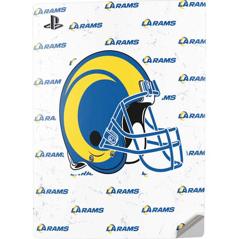 NFL Los Angeles Rams White Logo Blast PS5 Digital Edition Console Skin