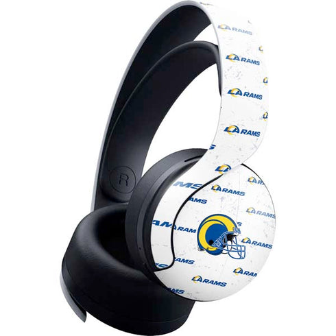NFL Los Angeles Rams White Logo Blast PULSE 3D Wireless Headset for PS5 Skin