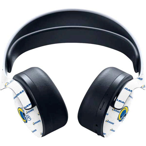 NFL Los Angeles Rams White Logo Blast PULSE 3D Wireless Headset for PS5 Skin