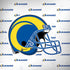 NFL Los Angeles Rams White Logo Blast Surface Book 2 15in Skin