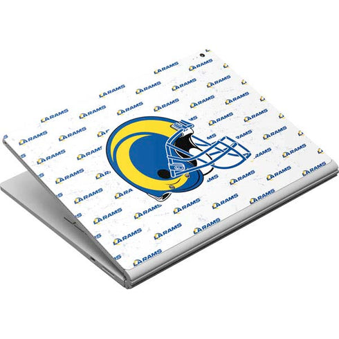 NFL Los Angeles Rams White Logo Blast Surface Book Skin