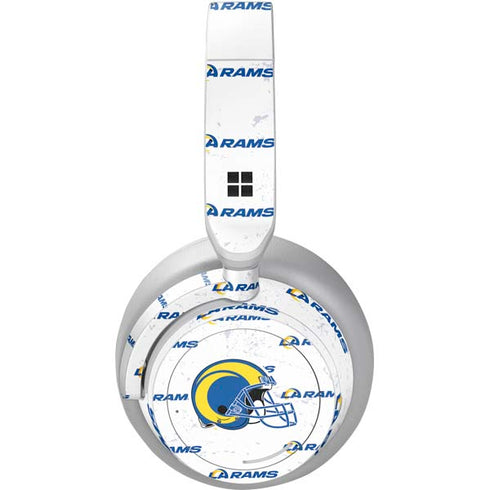 NFL Los Angeles Rams White Logo Blast Surface Headphones Skin
